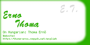 erno thoma business card